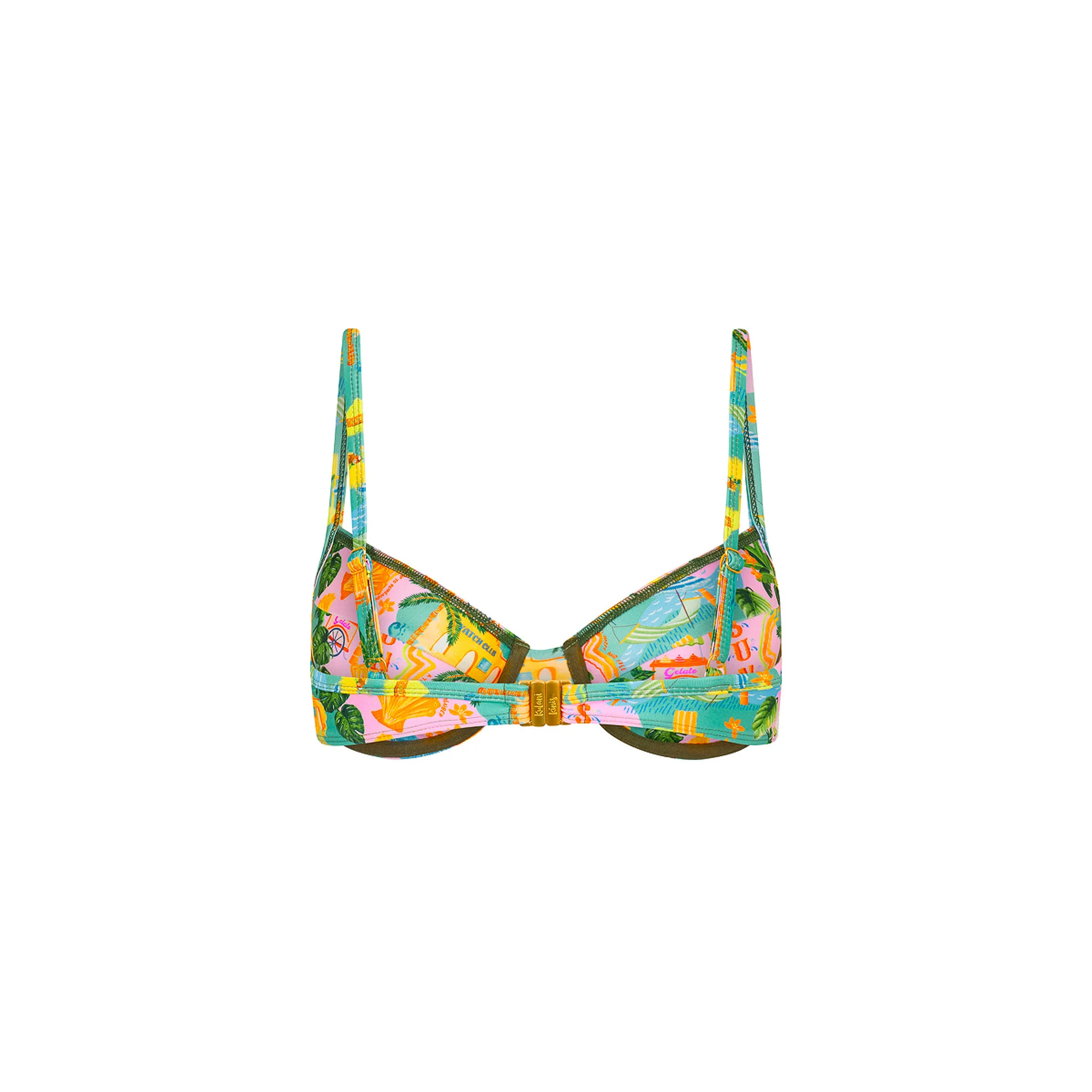 Ditzy Underwire Bra Bikini Top - Sunlit Spritz - Image 8