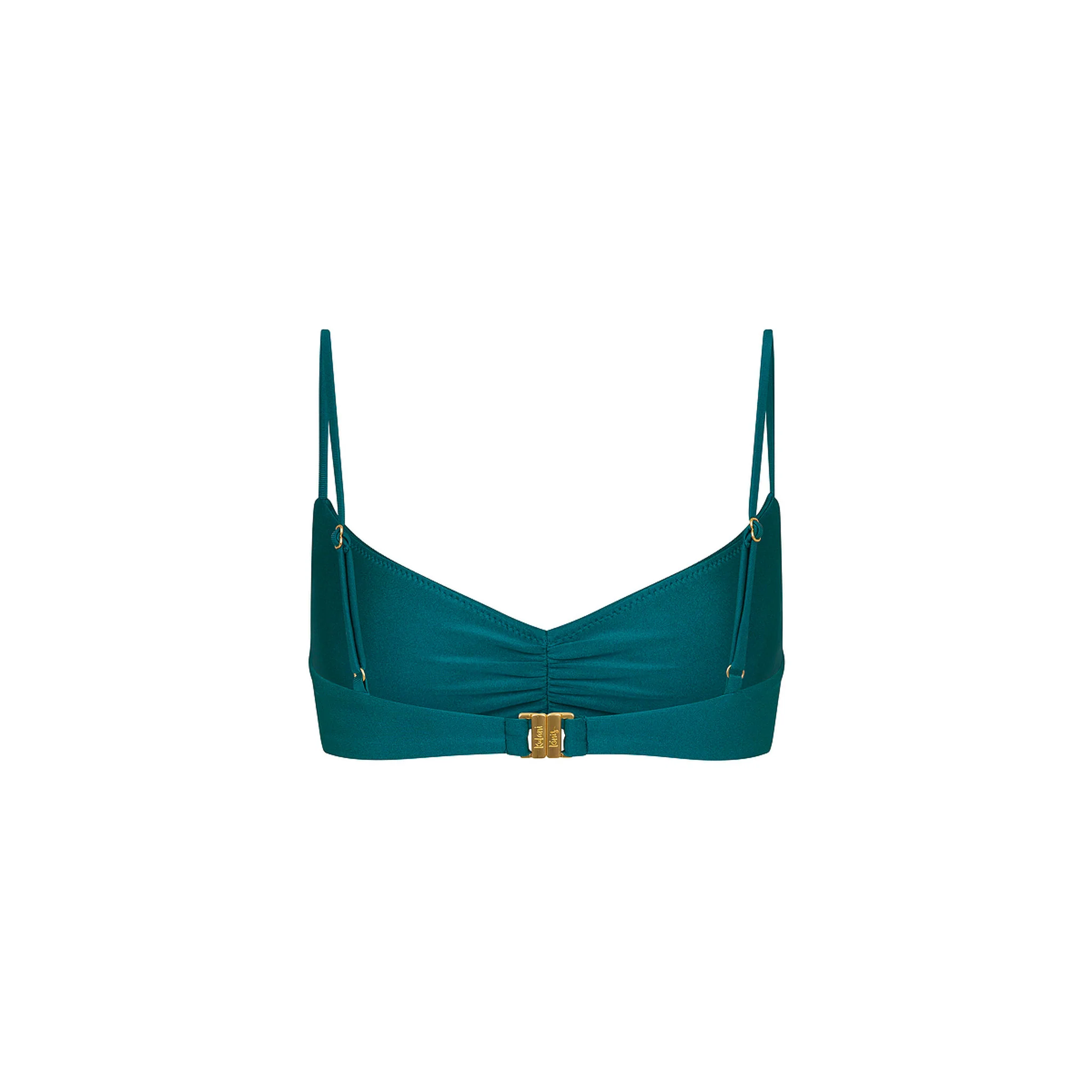 Gathered Mini Crop Bikini Top - Laguna Haze - Image 9