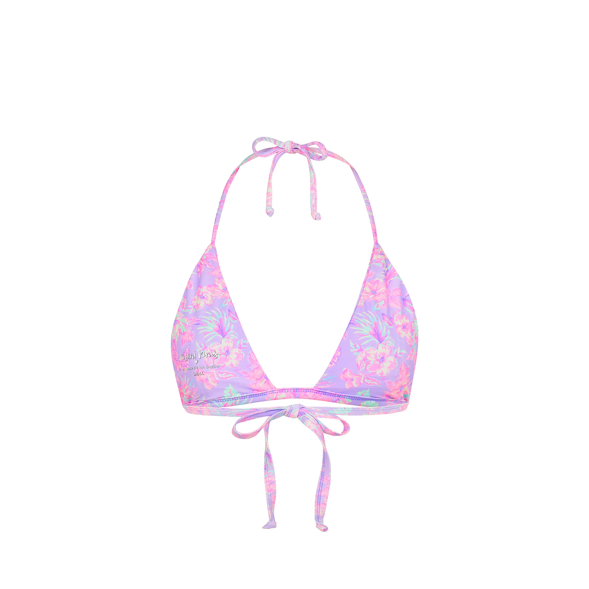 Gathered Stitch Bralette Bikini Top - Lilac Love - Image 11