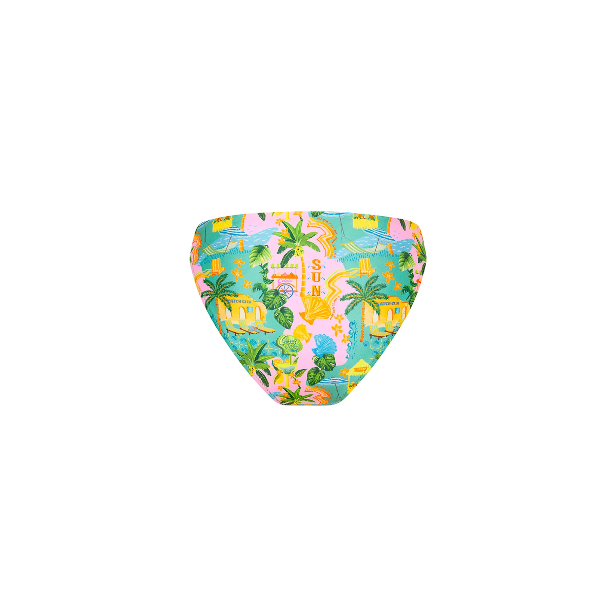 High Leg Full Vintage Bikini Bottom - Sunlit Spritz - Image 8