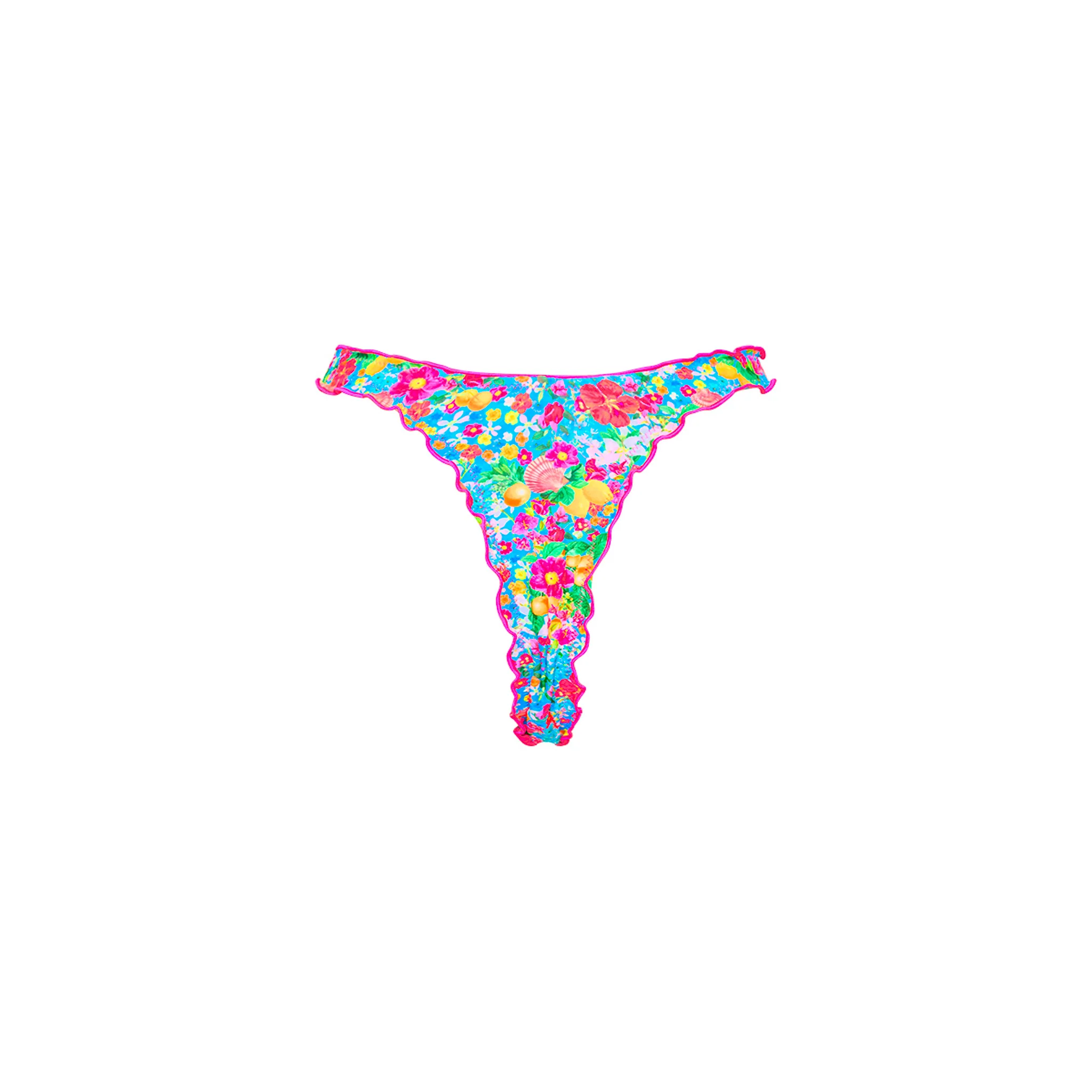 Lettuce Edge Thong Bikini Bottom - Mermaid Garden - Image 12