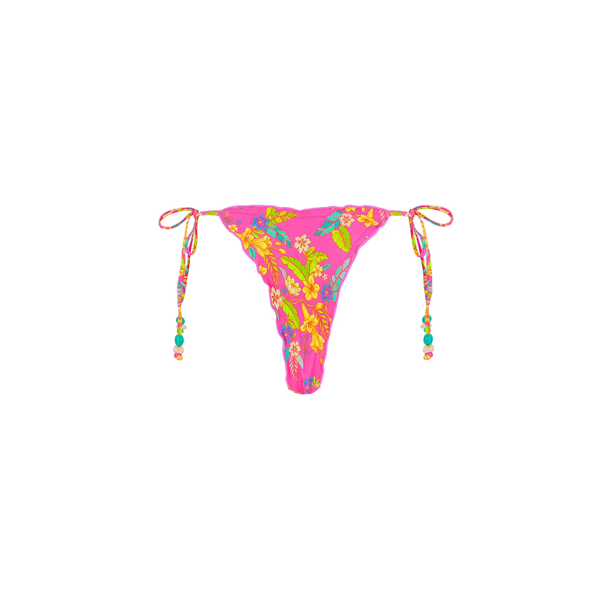 Lettuce Edge Thong Tie Bikini Bottom - Viva Vacation - Image 11