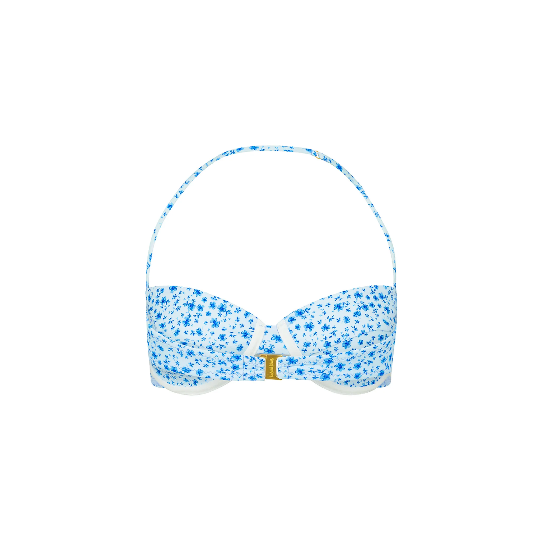 Retro Balconette Bra Bikini Top - Dream Flower - Image 10