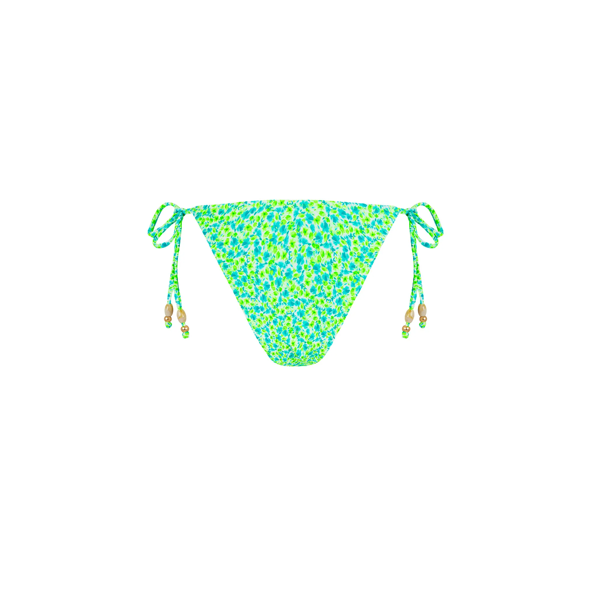 Trio Ring Cheeky Tie Bikini Bottom - Apple Blossom - Image 12